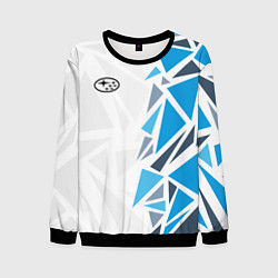 Свитшот мужской Субару - фрагменты, цвет: 3D-черный