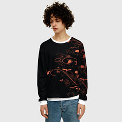Свитшот мужской Китайский орнамент, цвет: 3D-белый — фото 2