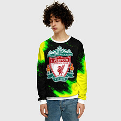 Свитшот мужской Ливерпуль кислотные краски, цвет: 3D-белый — фото 2