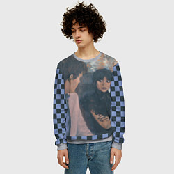 Свитшот мужской Уэнсдей и Тайлер, цвет: 3D-меланж — фото 2