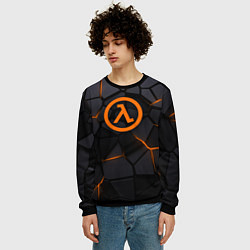 Свитшот мужской Half Life - armor, цвет: 3D-черный — фото 2