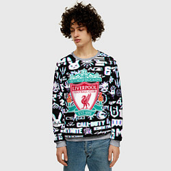 Свитшот мужской Логотипы игр Ливерпуль глитч, цвет: 3D-меланж — фото 2