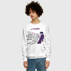 Свитшот мужской J-Hope - BTS, цвет: 3D-белый — фото 2