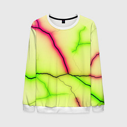 Свитшот мужской Multicolored lightning, цвет: 3D-белый