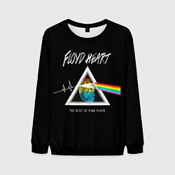 Свитшот мужской Pink Floyd сердце, цвет: 3D-черный