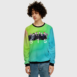 Свитшот мужской BTS kpop, цвет: 3D-черный — фото 2