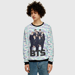Свитшот мужской BTS совместное фото, цвет: 3D-черный — фото 2