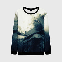 Мужской свитшот Чёрно-синие абстрактные краски