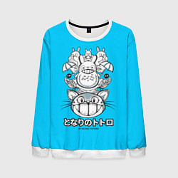 Свитшот мужской Тоторо аниме, цвет: 3D-белый