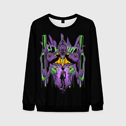 Свитшот мужской Евангелион Модуль-01, цвет: 3D-черный