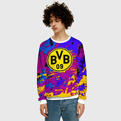 Свитшот мужской Borussia абстрактные краски, цвет: 3D-белый — фото 2