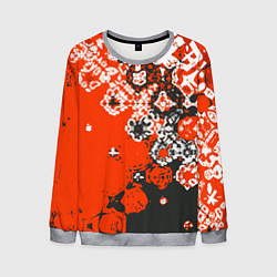 Свитшот мужской Красно-черная метаморфоза, цвет: 3D-меланж