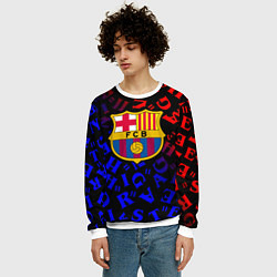 Свитшот мужской Barcelona градиент символы, цвет: 3D-белый — фото 2