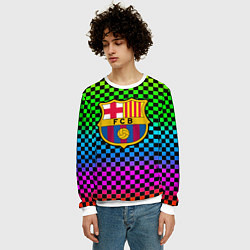 Свитшот мужской Barcelona gradient neon, цвет: 3D-белый — фото 2