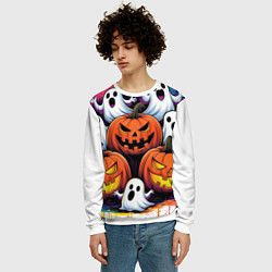 Свитшот мужской Happy Halloween 25, цвет: 3D-белый — фото 2