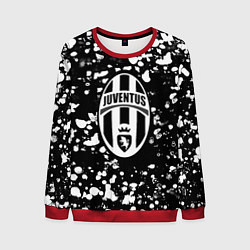 Мужской свитшот Ювентус белые краски текстура