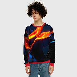 Свитшот мужской Plate fractures, цвет: 3D-красный — фото 2