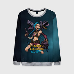 Свитшот мужской League of Legends Jinx, цвет: 3D-меланж