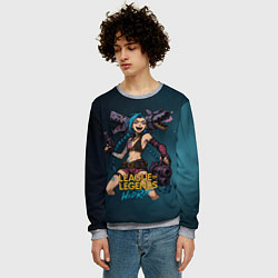 Свитшот мужской League of Legends Jinx, цвет: 3D-меланж — фото 2