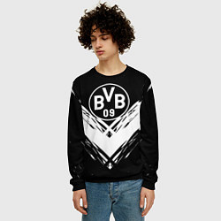 Свитшот мужской Borussia белые краски линии, цвет: 3D-черный — фото 2