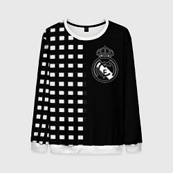 Свитшот мужской Real Madrid клетка, цвет: 3D-белый