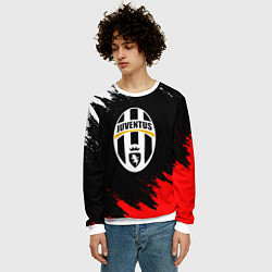 Свитшот мужской Ювентус краски текстура, цвет: 3D-белый — фото 2