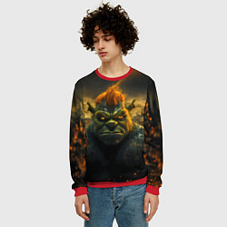 Свитшот мужской Шрек после взрыва, цвет: 3D-красный — фото 2