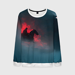 Свитшот мужской Всадник в тумане, цвет: 3D-белый