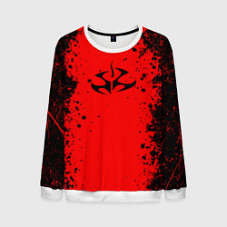 Мужской свитшот Эмблема hitman на красном фоне