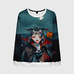 Свитшот мужской Вампирша МаоМао - Монолог Фармацевта аниме Хэллоуи, цвет: 3D-белый