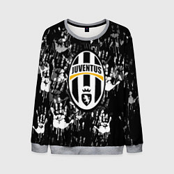 Мужской свитшот Ювентус текстура руки краски
