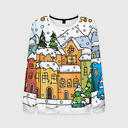 Мужской свитшот Новогодний снегопад