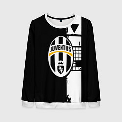 Мужской свитшот Ювентус геометрия белая