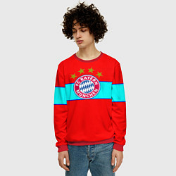 Свитшот мужской Бавария Мюнхен полосы линии, цвет: 3D-красный — фото 2