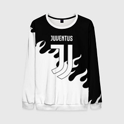 Мужской свитшот Ювентус огонь текстура
