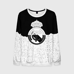 Мужской свитшот Реал Мадрид лого ночь текстура