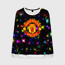 Мужской свитшот Манчестер Юнайтед праздничные огни