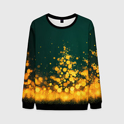 Свитшот мужской Новогодние елочки из боке, цвет: 3D-черный