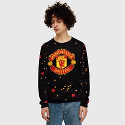 Свитшот мужской Манчестер Юнайтед пиксели, цвет: 3D-черный — фото 2