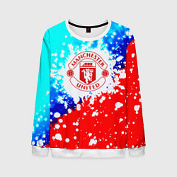 Мужской свитшот Манчестер Юнайтед неон