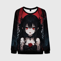 Мужской свитшот Девушка в стиле аниме в воде