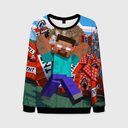 Свитшот мужской Minecraft Man, цвет: 3D-черный