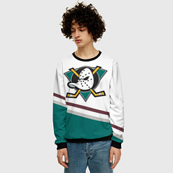 Свитшот мужской Anaheim Ducks Selanne, цвет: 3D-черный — фото 2