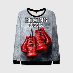 Свитшот мужской Boxing Russia, цвет: 3D-черный