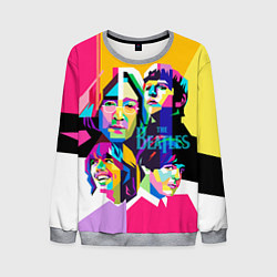 Свитшот мужской The Beatles: Poly-art, цвет: 3D-меланж