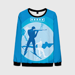 Свитшот мужской Биатлон, цвет: 3D-черный