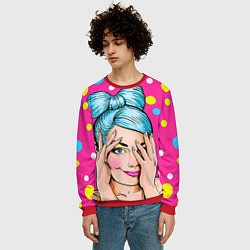 Свитшот мужской POP ART, цвет: 3D-красный — фото 2