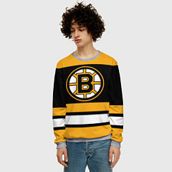 Свитшот мужской Boston Bruins, цвет: 3D-меланж — фото 2
