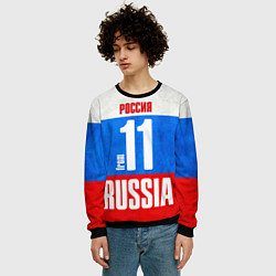 Свитшот мужской Russia: from 11, цвет: 3D-черный — фото 2