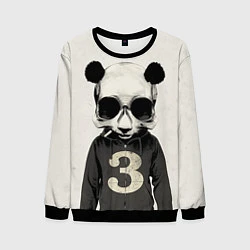 Свитшот мужской Скелет панды, цвет: 3D-черный